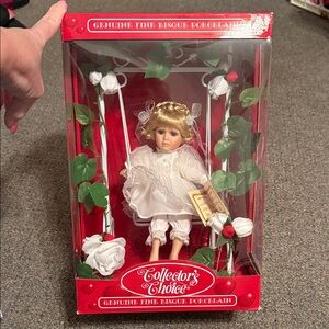 Collector's Choice Limited Edition Porcelain Doll in White Dress